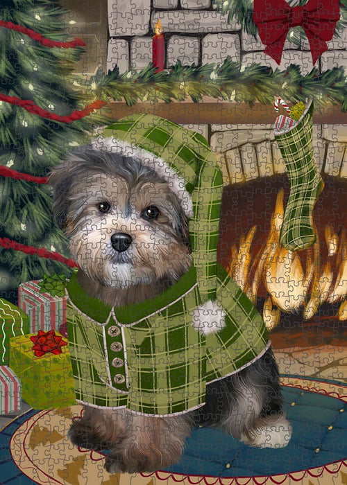 The Stocking was Hung Yorkipoo Dog Puzzle with Photo Tin PUZL90876