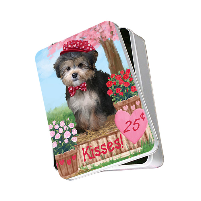 Rosie 25 Cent Kisses Yorkipoo Dog Photo Storage Tin PITN56216