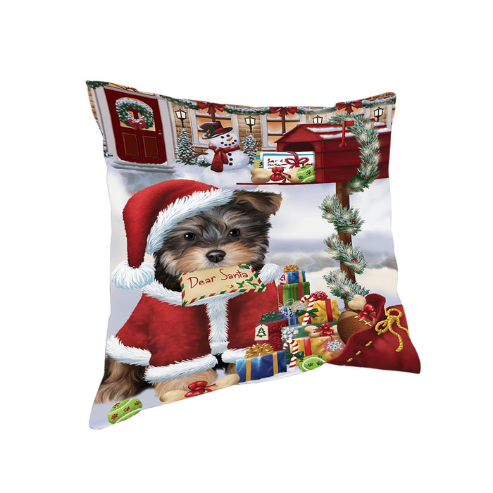 Yorkipoo Dog Dear Santa Letter Christmas Holiday Mailbox Pillow PIL70884
