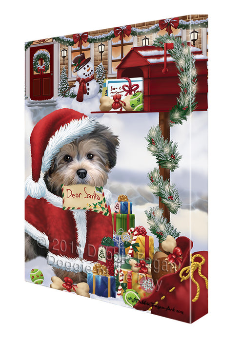 Yorkipoo Dog Dear Santa Letter Christmas Holiday Mailbox Canvas Print Wall Art Décor CVS99944