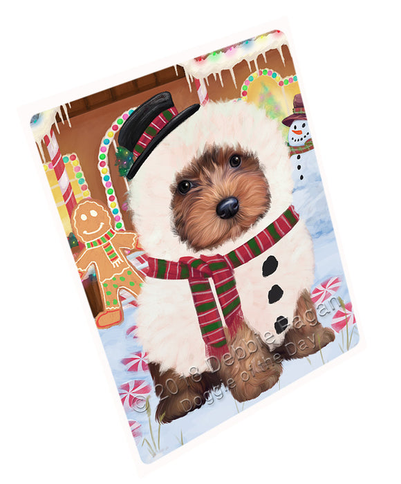 Christmas Gingerbread House Candyfest Yorkipoo Dog Magnet MAG74958 (Small 5.5" x 4.25")