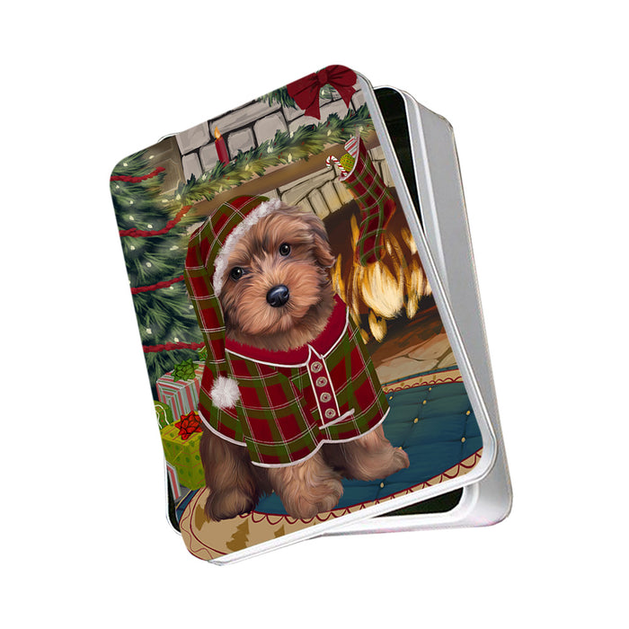 The Stocking was Hung Yorkipoo Dog Photo Storage Tin PITN55612