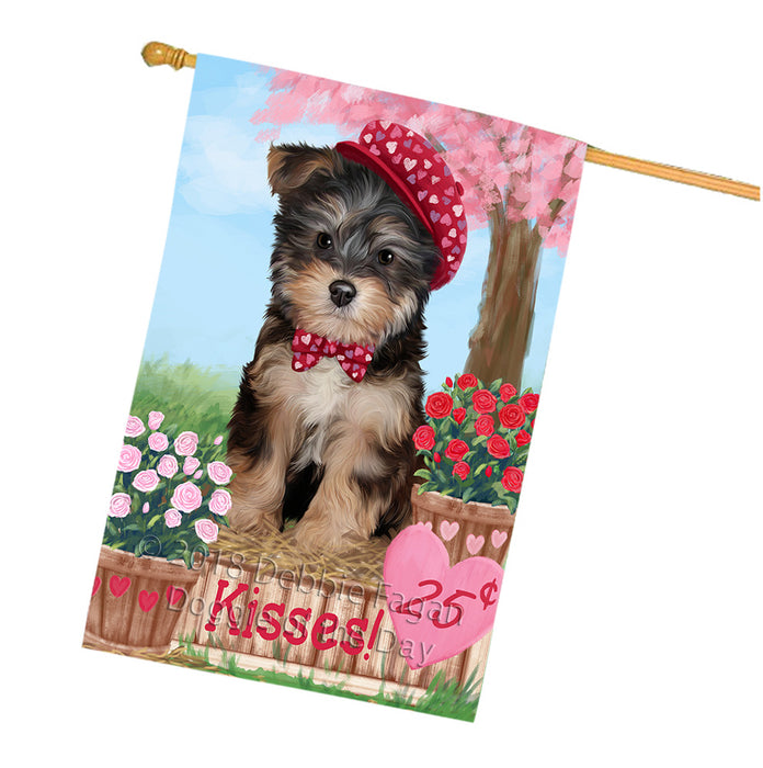 Rosie 25 Cent Kisses Yorkipoo Dog House Flag FLG56958