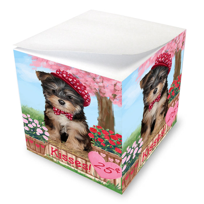 Rosie 25 Cent Kisses Yorkipoo Dog Note Cube NOC54346