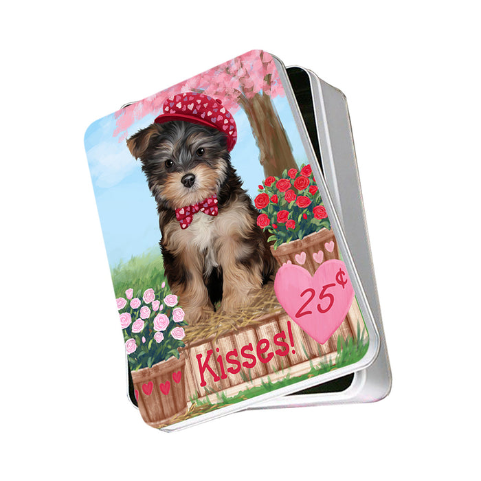 Rosie 25 Cent Kisses Yorkipoo Dog Photo Storage Tin PITN56217