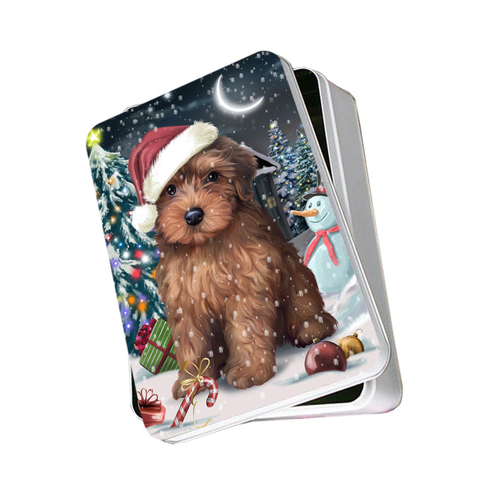 Have a Holly Jolly Yorkipoo Dog Christmas Photo Storage Tin PITN51695