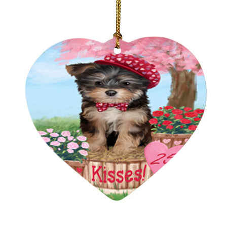 Rosie 25 Cent Kisses Yorkipoo Dog Heart Christmas Ornament HPOR56630