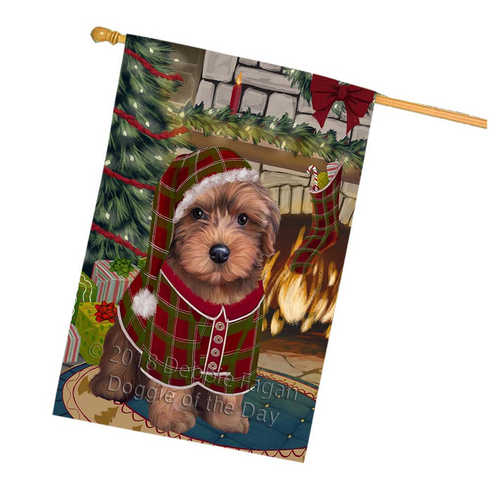 The Stocking was Hung Yorkipoo Dog House Flag FLG56098