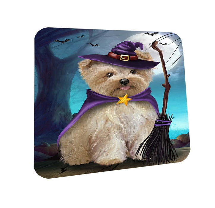 Happy Halloween Trick or Treat Yorkipoo Dog Coasters Set of 4 CST54505