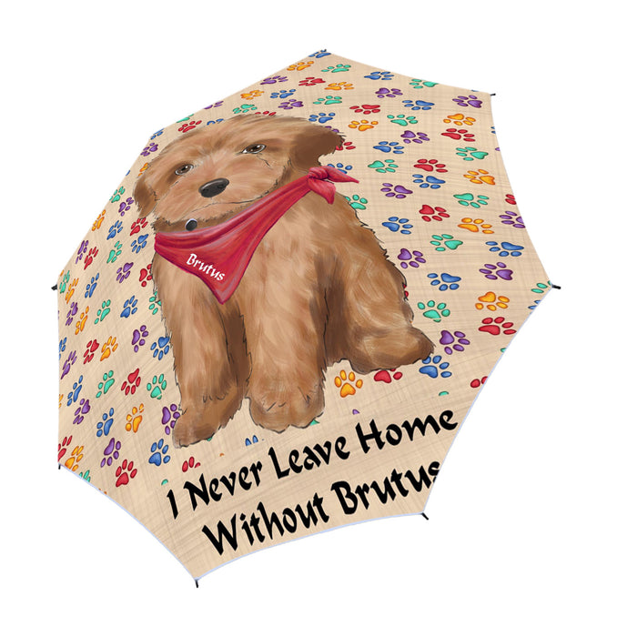 Custom Pet Name Personalized I never Leave Home Yorkipoo Dog Semi-Automatic Foldable Umbrella