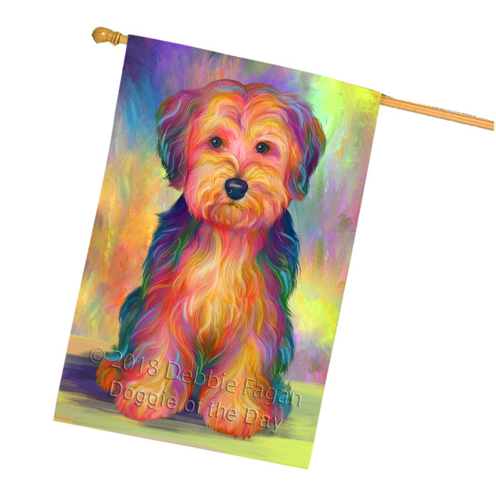 Paradise Wave Yorkipoo Dog House Flag FLG56771