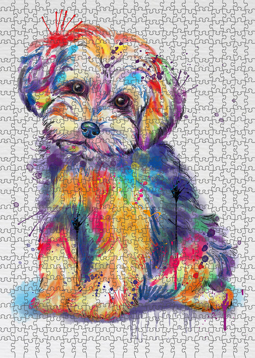Watercolor Yorkipoo Dog Puzzle with Photo Tin PUZL97260
