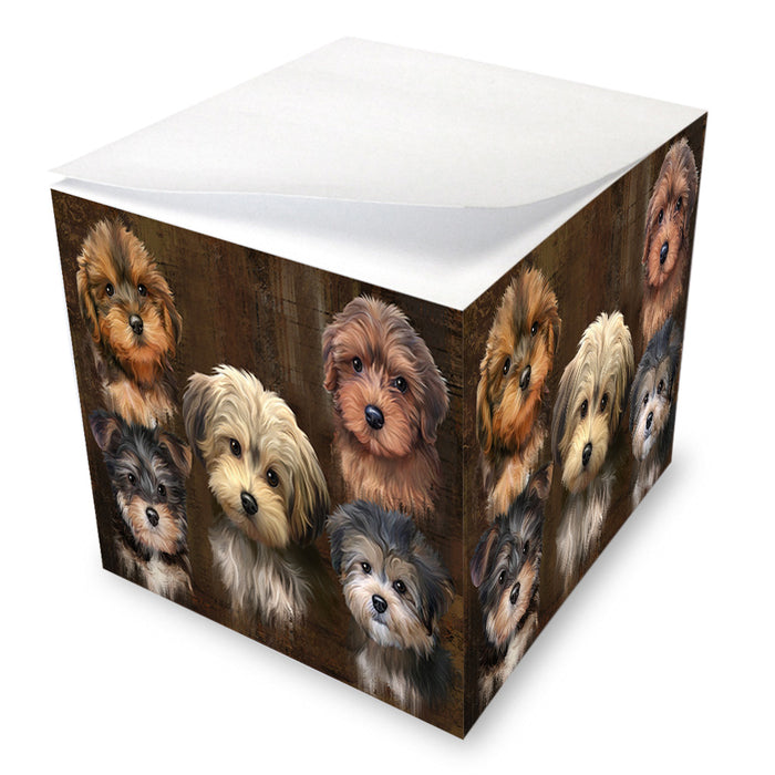 Rustic 5 Yorkipoo Dog Note Cube NOC55800