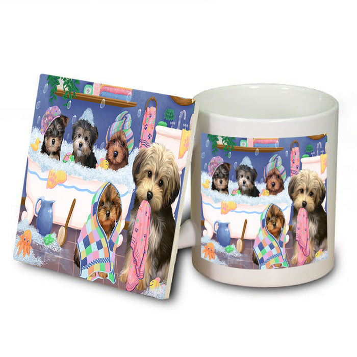 Rub A Dub Dogs In A Tub Yorkipoos Dog Mug and Coaster Set MUC56829