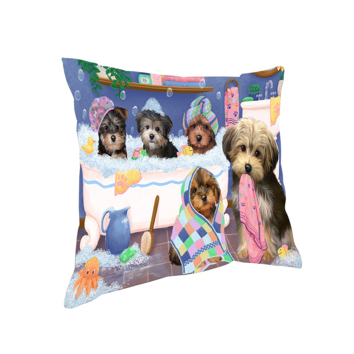 Rub A Dub Dogs In A Tub Yorkipoos Dog Pillow PIL81640