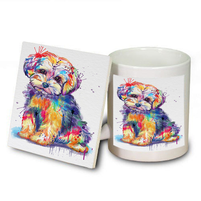 Watercolor Yorkipoo Dog Mug and Coaster Set MUC57105