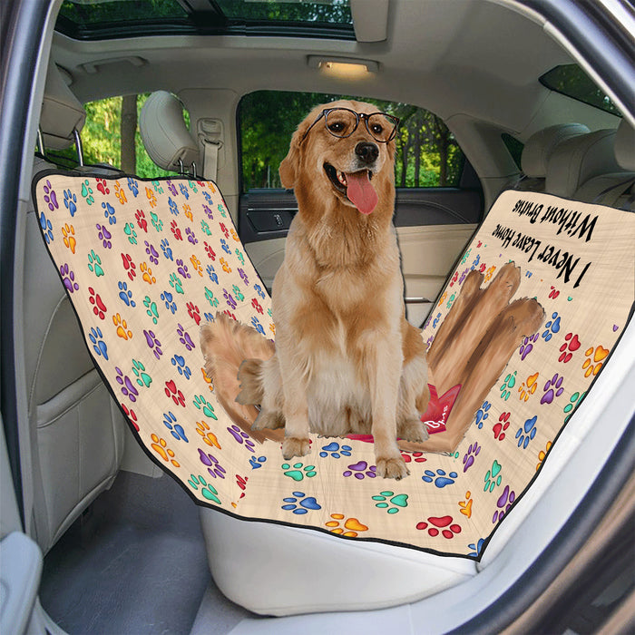 Personalized I Never Leave Home Paw Print Yorkipoo Dogs Pet Back Car Seat Cover