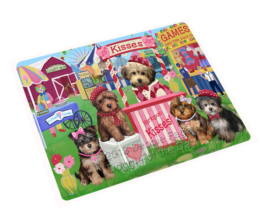 Carnival Kissing Booth Yorkipoos Dog Cutting Board C73293
