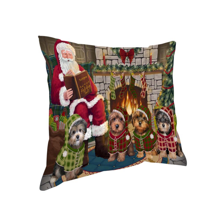 Christmas Cozy Holiday Tails Yorkipoos Dog Pillow PIL70536