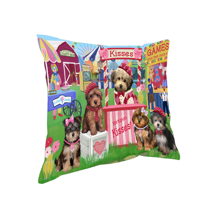 Carnival Kissing Booth Yorkipoos Dog Pillow PIL78500