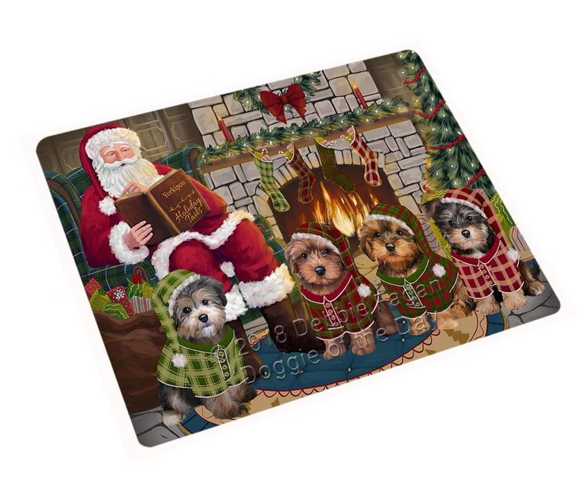 Christmas Cozy Holiday Tails Yorkipoos Dog Cutting Board C71343
