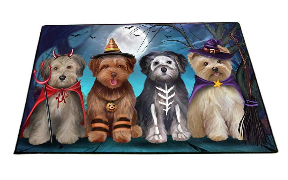 Happy Halloween Trick or Treat Yorkipoos Dog Floormat FLMS54724