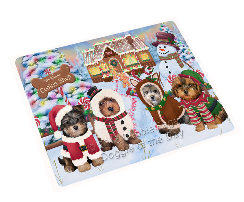 Holiday Gingerbread Cookie Shop Yorkipoos Dog Large Refrigerator / Dishwasher Magnet RMAG102072