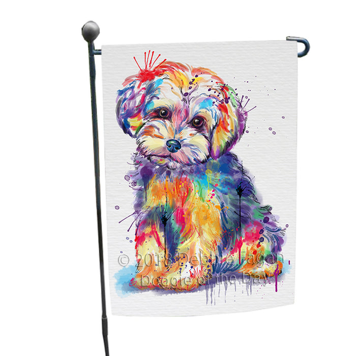 Watercolor Yorkipoo Dog Garden Flag GFLG65081