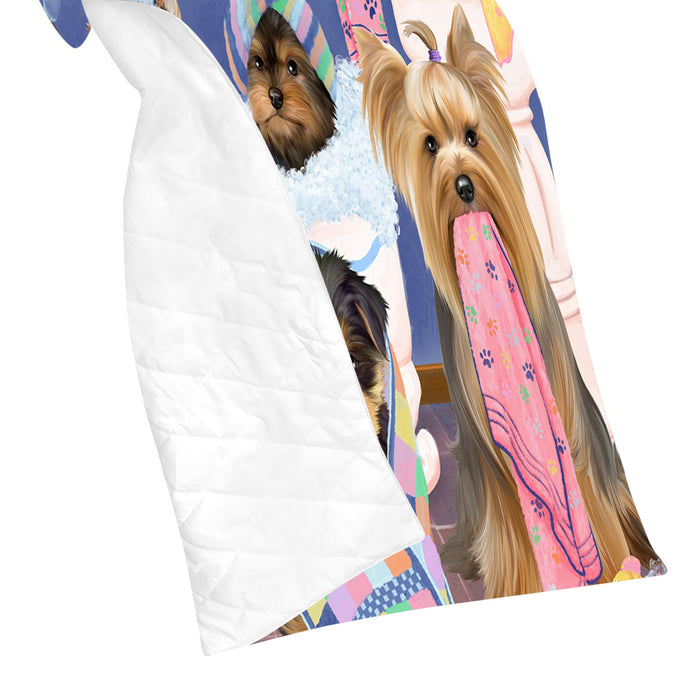Rub A Dub Dogs In A Tub Yorkshire Terrier Dogs Quilt