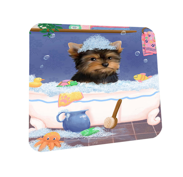 Rub A Dub Dog In A Tub Yorkshire Terrier Dog Coasters Set of 4 CST57441