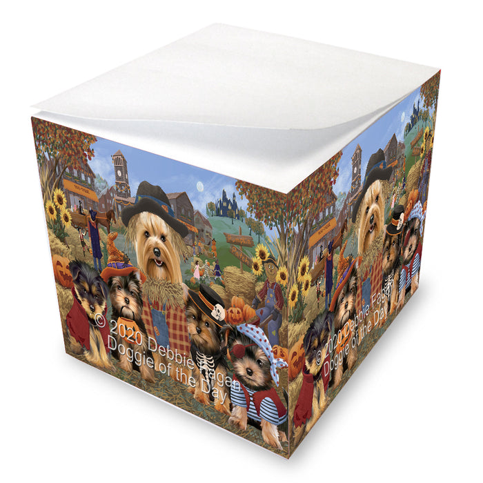 Halloween 'Round Town Yorkshire Terrier Dogs Note Cube NOC-DOTD-A56869
