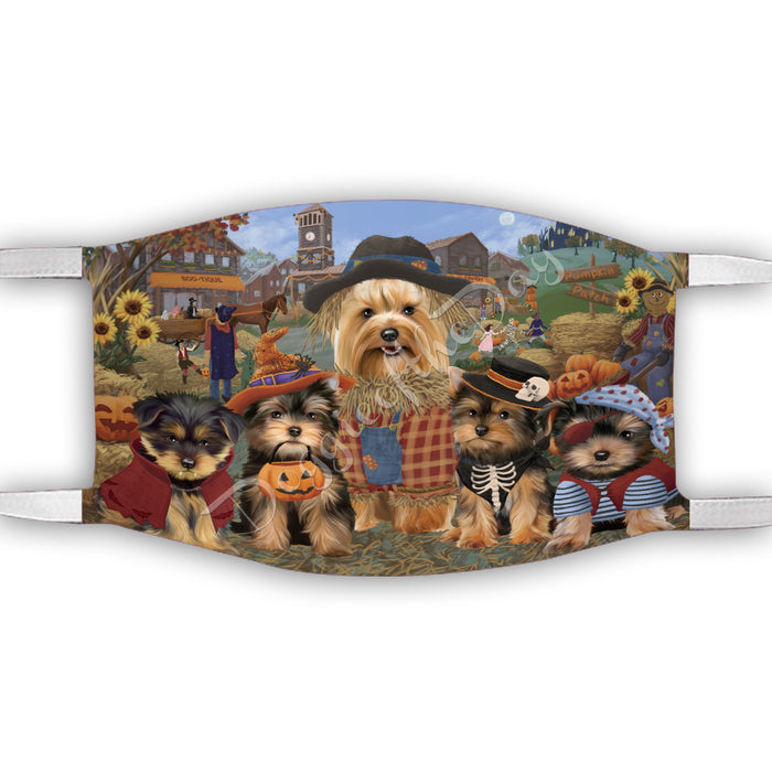 Halloween 'Round Town Yorkshire Terrier Dogs Face Mask FM50009