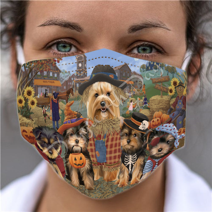 Halloween 'Round Town Yorkshire Terrier Dogs Face Mask FM50009