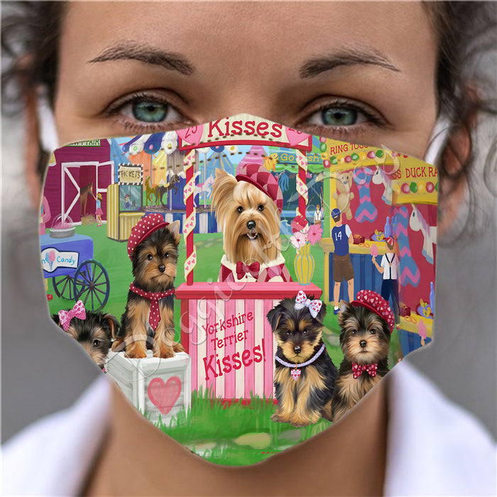 Carnival Kissing Booth Yorkshire Terrier Dogs Face Mask FM48100