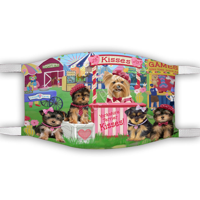 Carnival Kissing Booth Yorkshire Terrier Dogs Face Mask FM48100