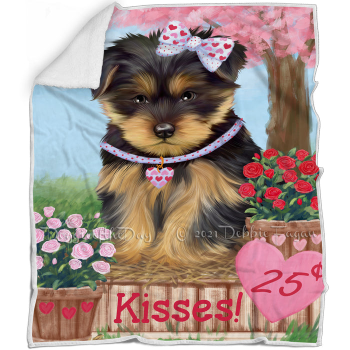 Rosie 25 Cent Kisses Yorkshire Terrier Dog Blanket BLNKT125895
