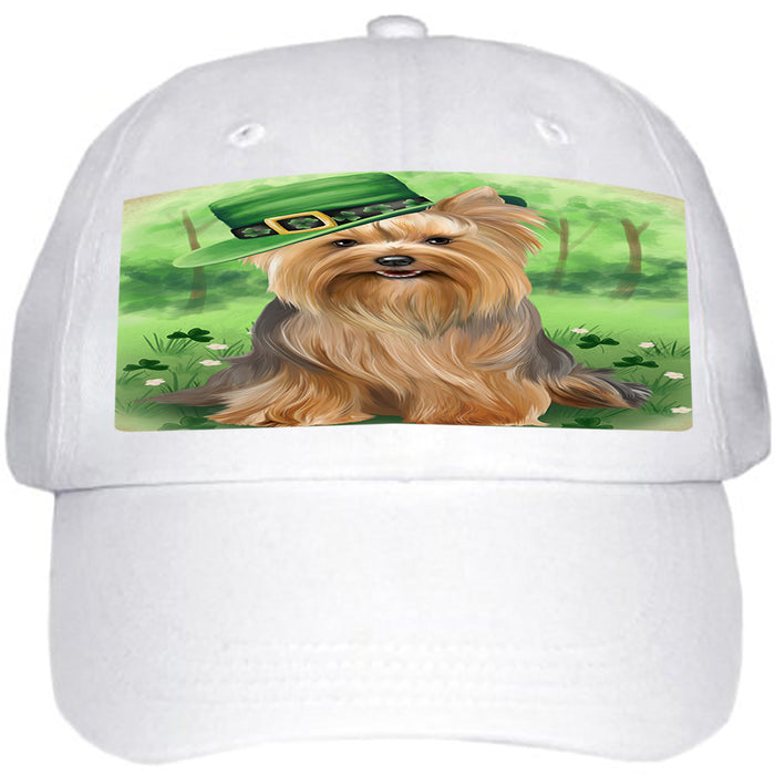 St. Patricks Day Irish Portrait Yorkshire Terrier Dog Ball Hat Cap HAT52044