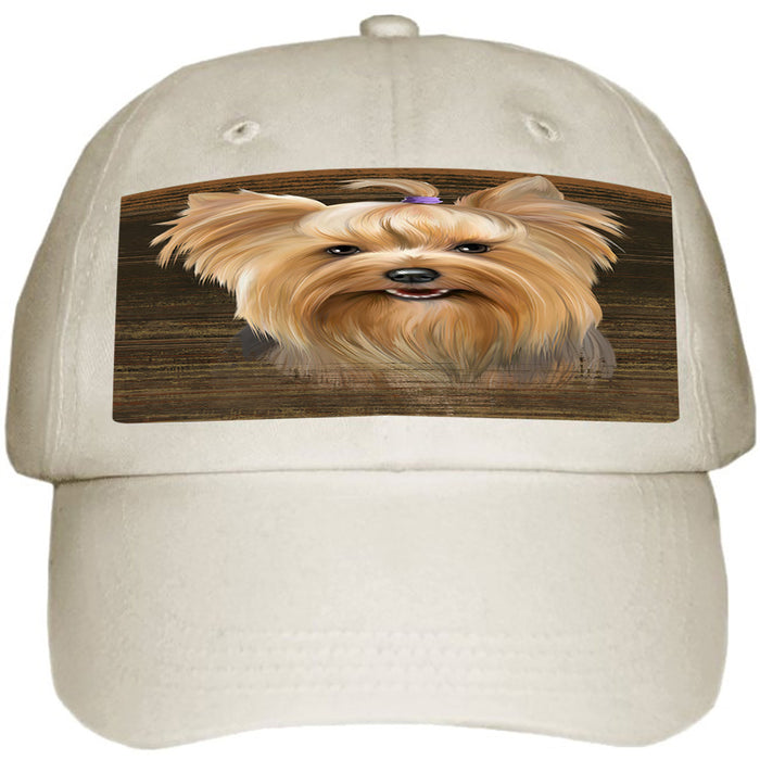 Rustic Yorkshire Terrier Dog Ball Hat Cap HAT55236