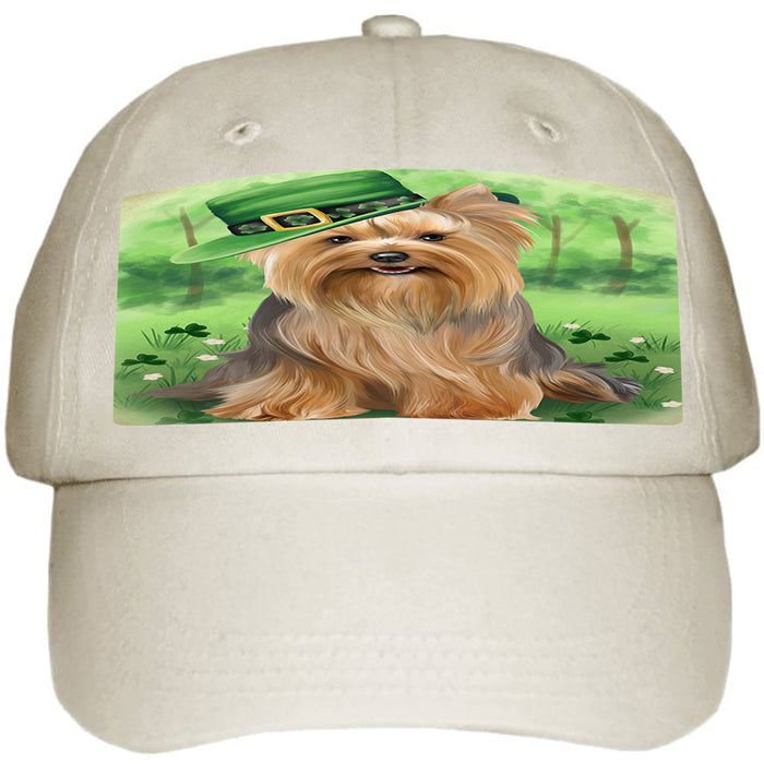 St. Patricks Day Irish Portrait Yorkshire Terrier Dog Ball Hat Cap HAT52044