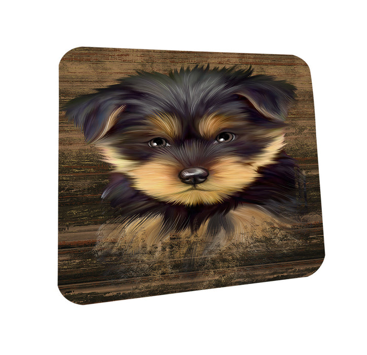 Rustic Yorkshire Terrier Dog Coasters Set of 4 CST50455