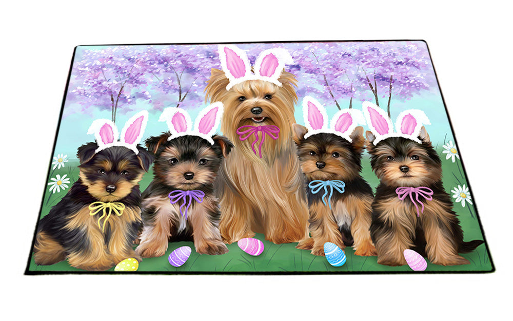 Yorkshire Terriers Dog Easter Holiday Floormat FLMS49689