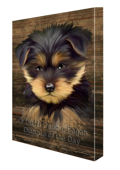Rustic Yorkshire Terrier Dog Canvas Print Wall Art Décor CVS70739