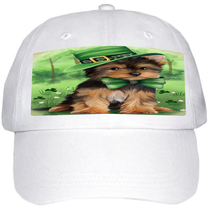 St. Patricks Day Irish Portrait Yorkshire Terrier Dog Ball Hat Cap HAT52050