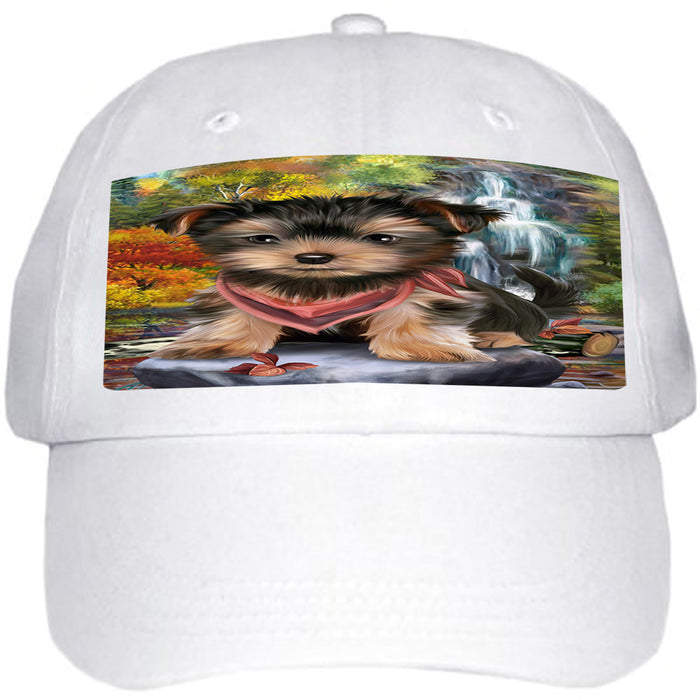 Scenic Waterfall Yorkshire Terrier Dog Ball Hat Cap HAT52431