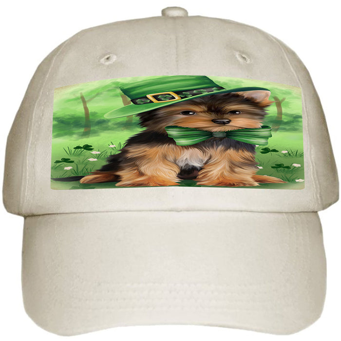 St. Patricks Day Irish Portrait Yorkshire Terrier Dog Ball Hat Cap HAT52050
