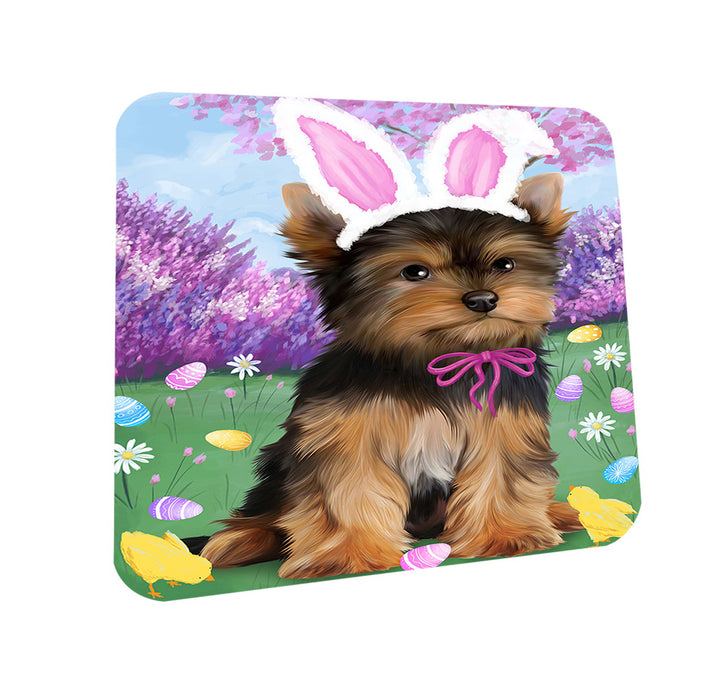 Yorkshire Terrier Dog Easter Holiday Coasters Set of 4 CST49264