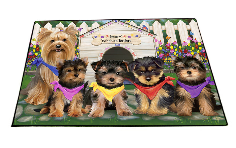 Spring Dog House Yorkshire Terriers Dog Floormat FLMS50349