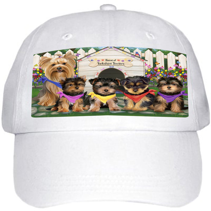 Spring Dog House Yorkshire Terriers Dog Ball Hat Cap HAT54153