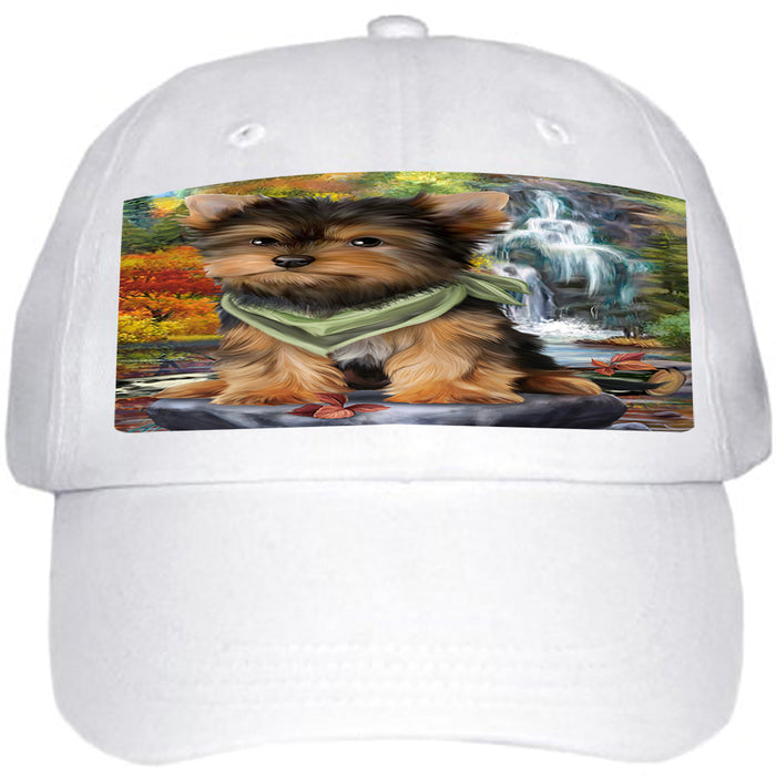 Scenic Waterfall Yorkshire Terrier Dog Ball Hat Cap HAT52437