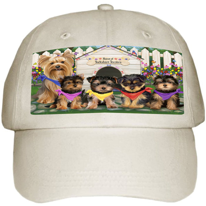 Spring Dog House Yorkshire Terriers Dog Ball Hat Cap HAT54153